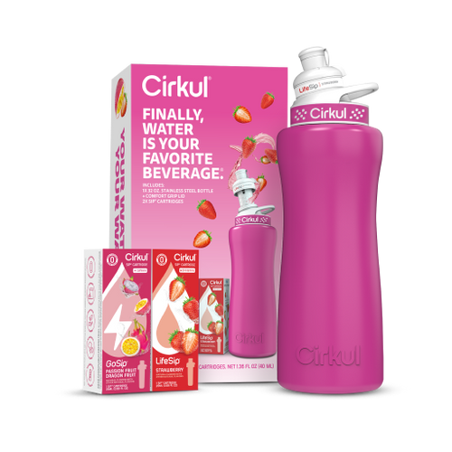 32oz. Hot Pink Stainless Steel Bottle Starter Kit - Classic Pick