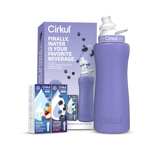32oz. Matte Periwinkle Stainless Steel Bottle Starter Kit - Classic Pick