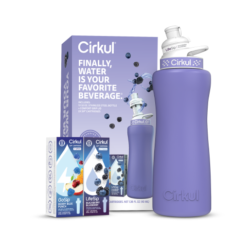 32oz. Matte Periwinkle Stainless Steel Bottle Starter Kit - Classic Pick