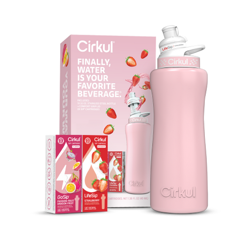 32oz. Blush Pink Stainless Steel Bottle Starter Kit - Essential Set
