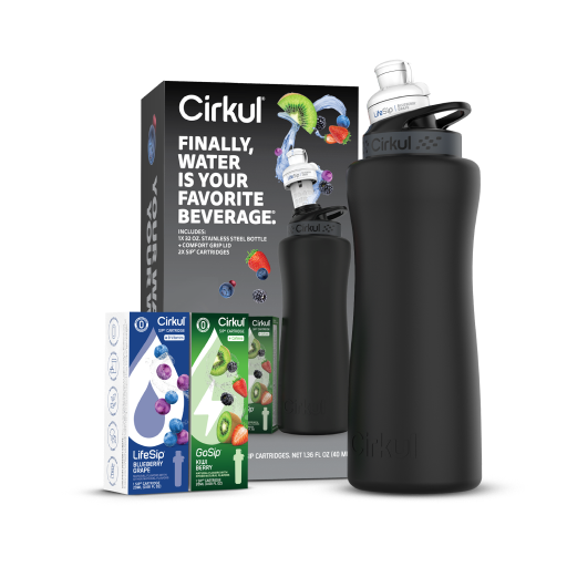 32oz. Matte Black Stainless Steel Bottle Starter Kit - Easy Set